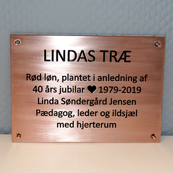 Dybdegravering kobber Lindas træ 350 x 350