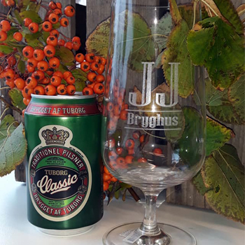 Lasergravering ølglas 350 x 350